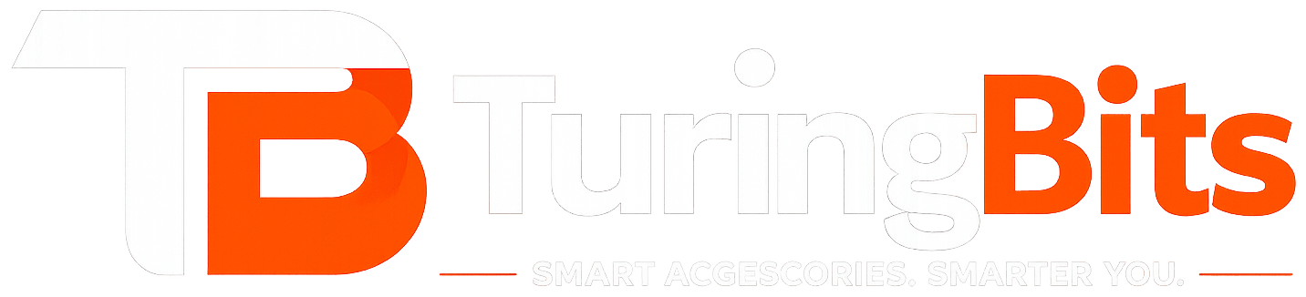 Turing Bits Logo Design White